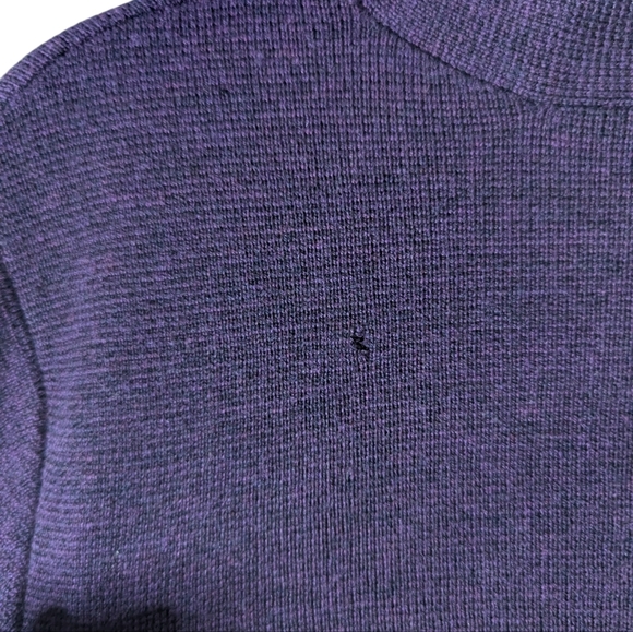 EILEEN FISHER Merino Wool Open Front Plum Oversized Cardigan Size ..Large - Picture 8 of 10